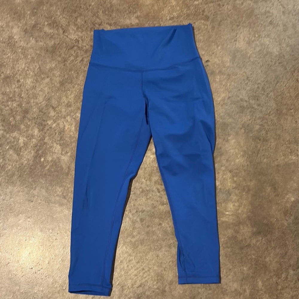 Blue High-Waisted Leggings